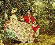 Thomas Gainsborough conversation in a park, c. oil painting